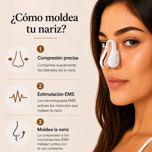 Aluna™ Moldeador de Nariz EMS con Microcorriente