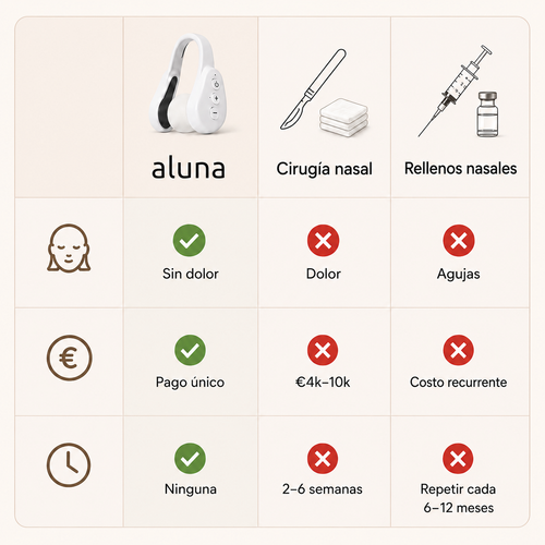 Aluna™ Moldeador de Nariz EMS con Microcorriente